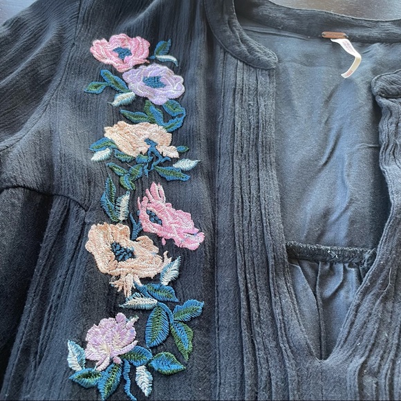 Free people embroidered tunic - black xs - Picture 7 of 8
